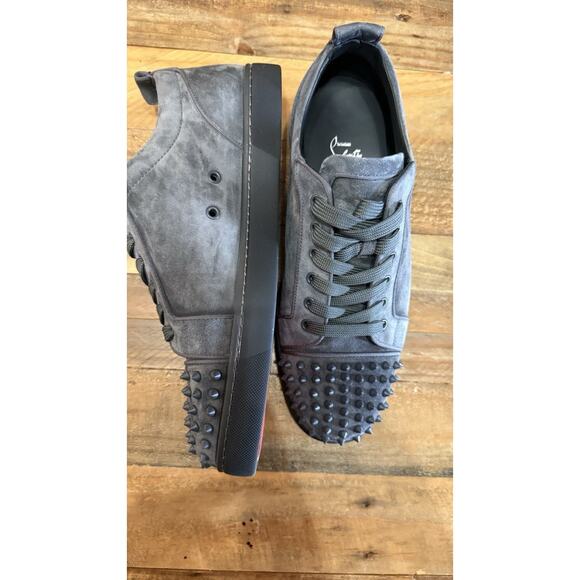 Christian Louboutin Louis Junior Spikes Orlato Gray Suede Men\'s Sneakers EU 46 main image 7